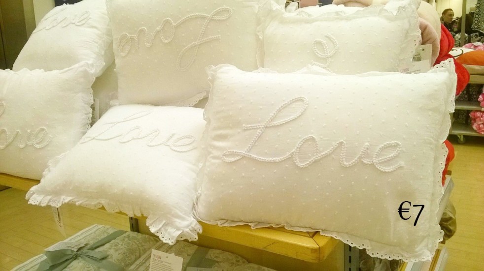 penneys white love cushions