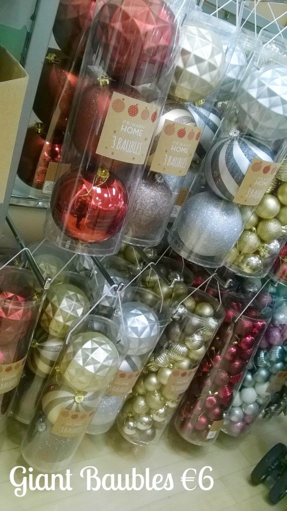 Penneys Primark giant christmas baubles